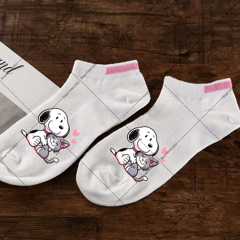 Snoopys Damen Herren Niedliche Bootssocken Unisex Anime Cartoon Charakter Muster Bedruckt Bequeme Atmungsaktive Socken Geburtstagsgeschenke – Detail 5