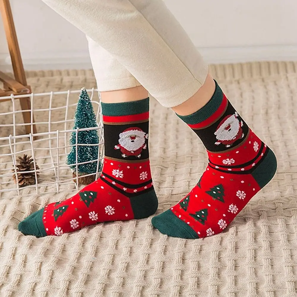 

Funny Snow Christmas Socks Thickened Cotton Happy Christmas Socks Middle Tube Socks Elk Christmas Tree Socks Children