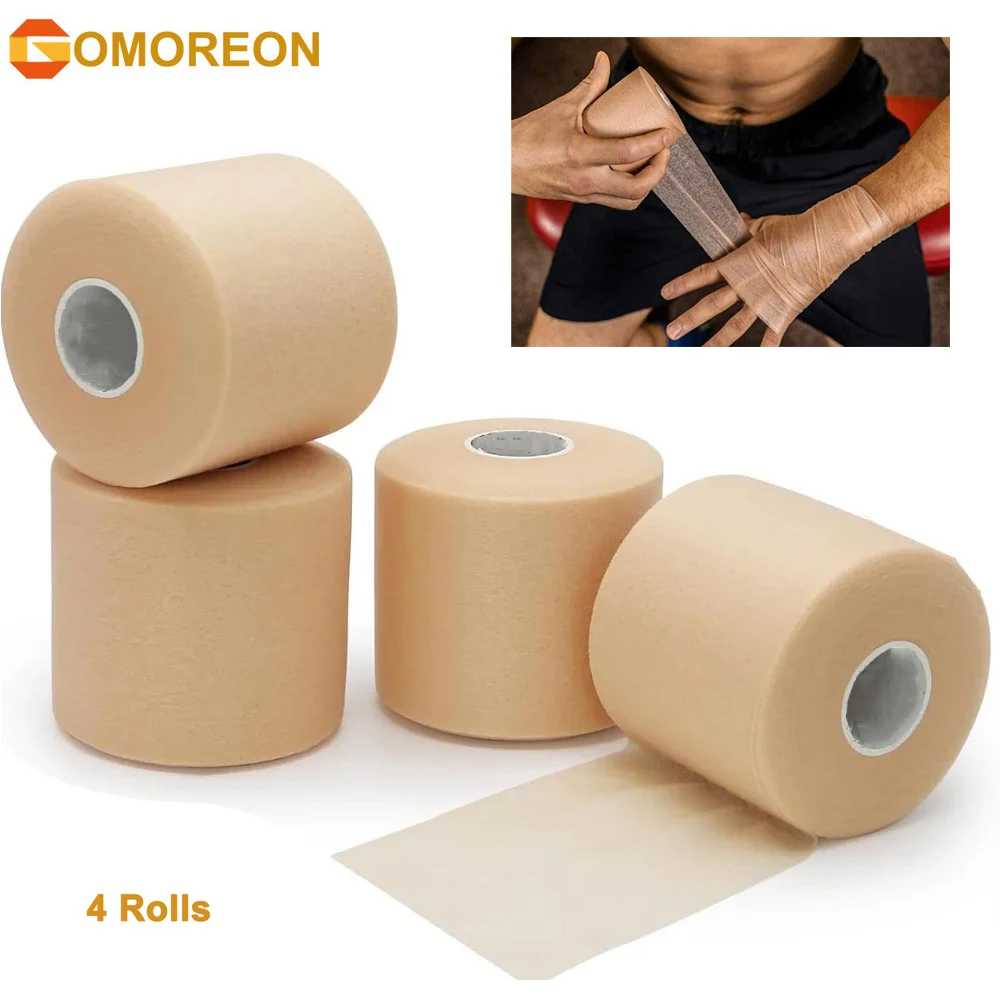 4 Rolls  Athletic Tape Foam, Underwrap Tape Sports Foam, Underwrap Bandage Athletic for Ankle Wrists Knees Sports