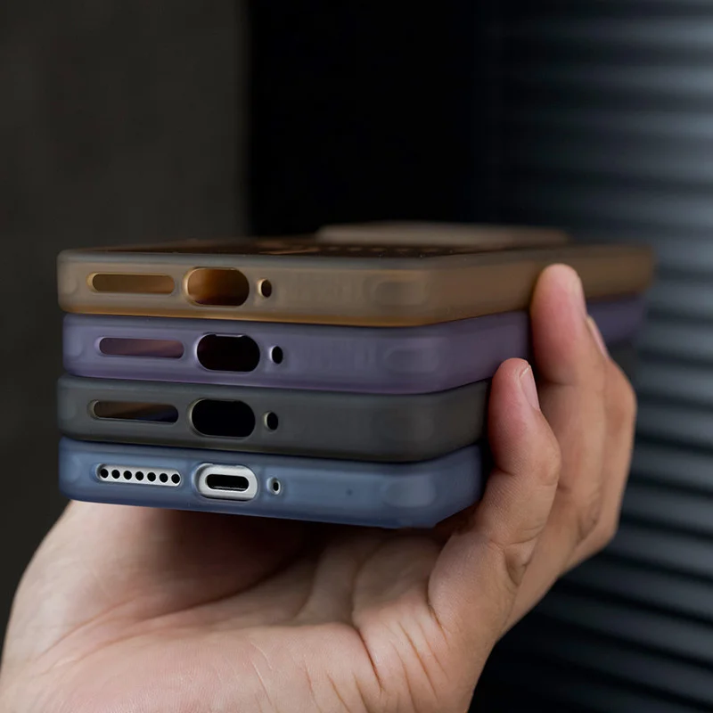 เคสหลังแม่เหล็กลูกฟูกแบบนุ่มสำหรับเสี่ยวมี่ Mi 13 14 15 Pro กันกระแทกเคลือบเคลือบใส