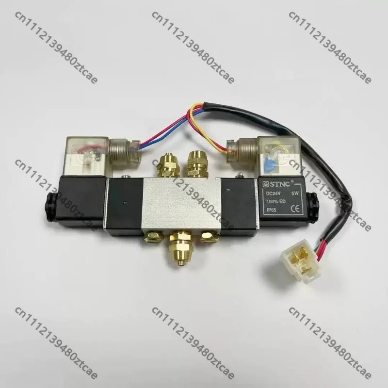 24V TG2522-08W Solenoid Valve with White Quick Connector, Bus Pneumatic Door Pump Actuator Valve for Tour Passenger Coach