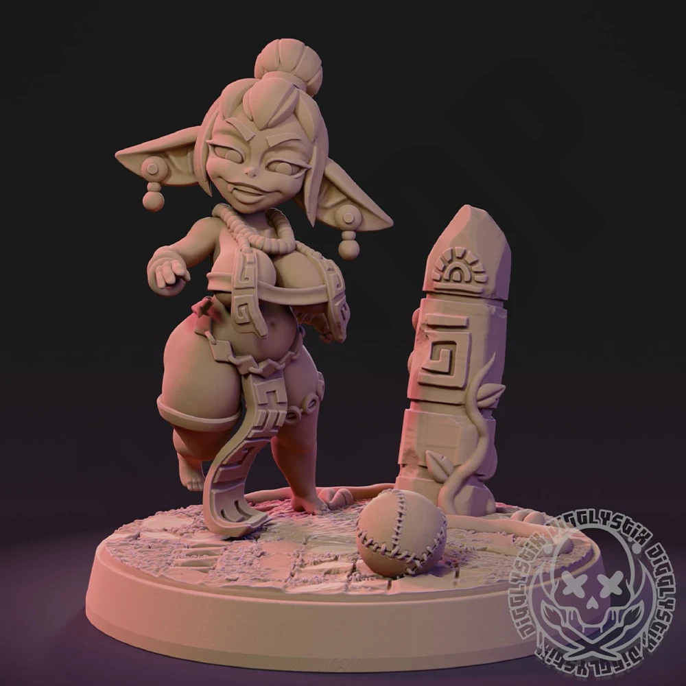 

Aztec Football Gobli NSFW 1/24 Scale Resin Figure Model Kit Rabbit Unassembled Unpainted Doll 3D Printing DIY Statue Crafts Toy