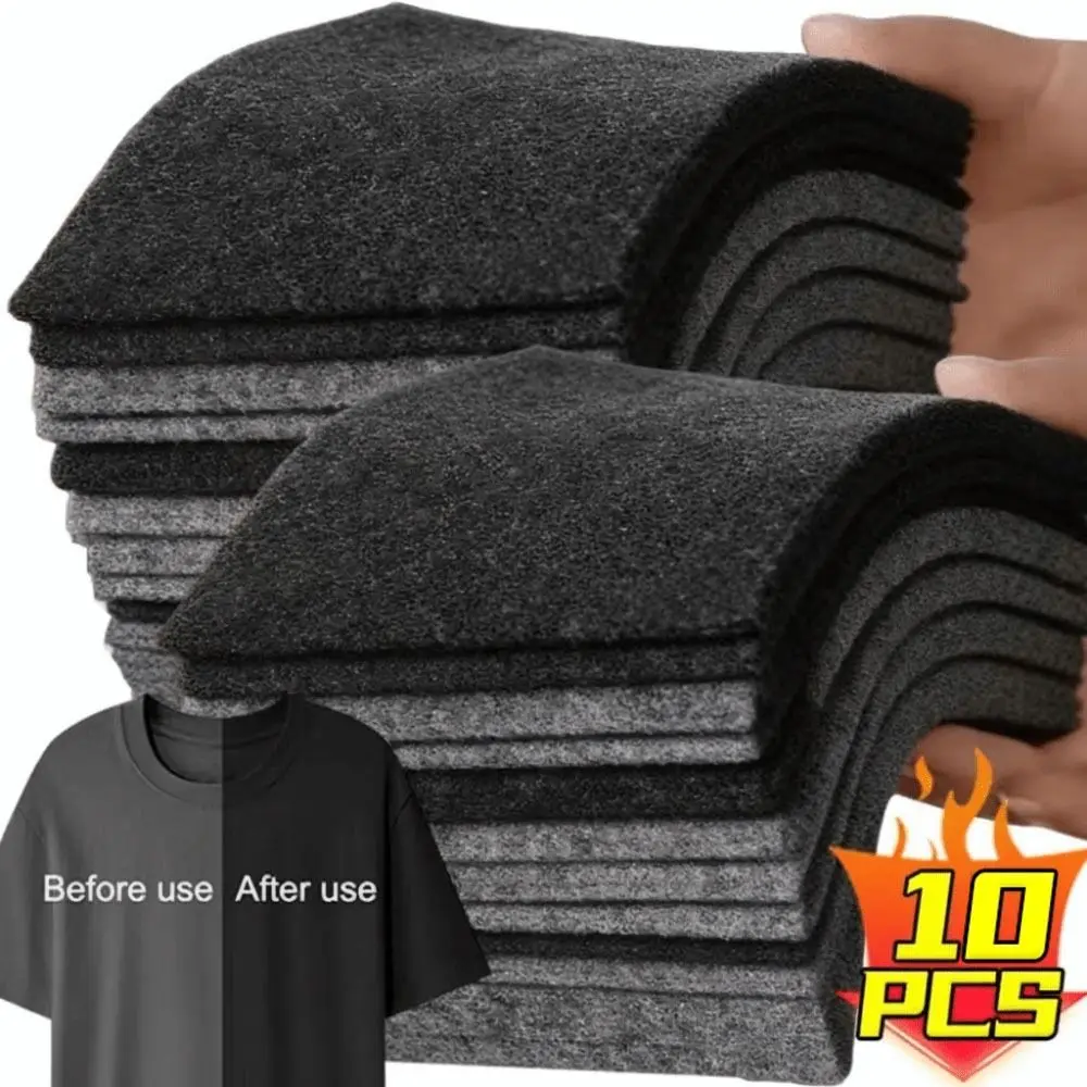 1/10Pcs Anti Fade Black Clothing Restorer Sheets Laundry Easy to Use Clothing Blackening Film Universal Black Dye Paper