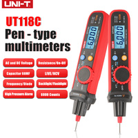 UNI-T UT118C Digital Multimeter Pen Type 6000 Counts AC/DC Voltage Meter Resistance Capacitance Frequency Diode NCV Multi Tester