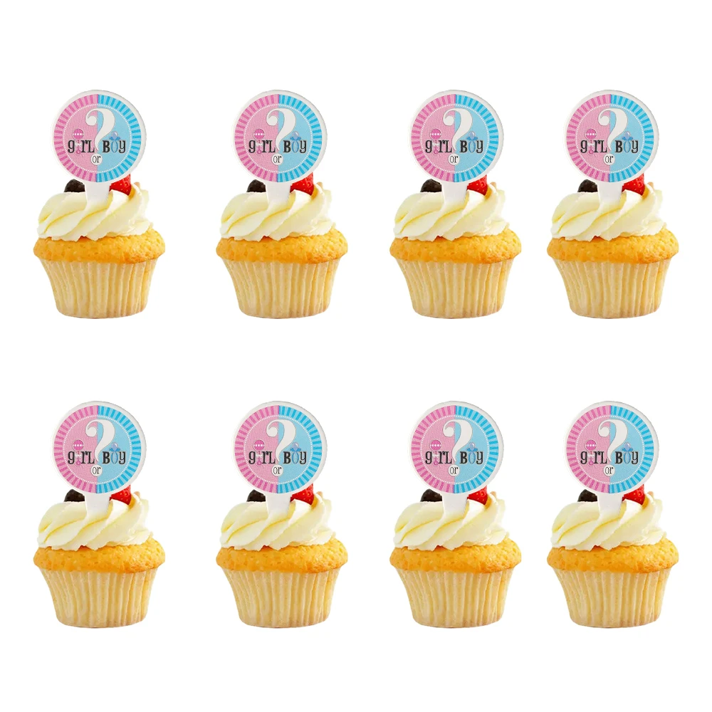 Geschlecht offenbaren Party Einweggeschirr Junge oder Mädchen Pappteller Tassen Servietten Babyparty Rosa Blau Baby Party Tischdekoration – Detail 8
