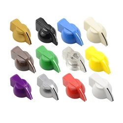 12 PCS 6.35mm Guitar Knob Multi Color Brass Insert Guitar Chicken Head Potentiometer Knob AMP Effect Pointer Knob Control Knob