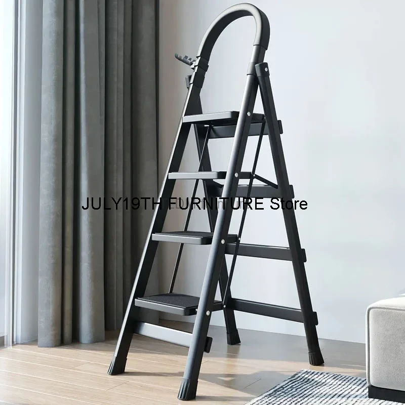 

Non-slip Home Step Ladders Indoor Folding Ladder Multi-functional Thickened Steel Pipe Shrinking Step Stools Climbing Stairs H