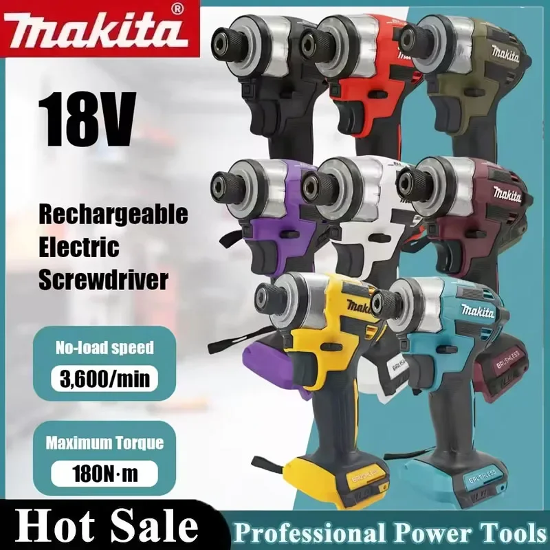 

Бесщеточная дрель Makita 18V DTD173, многоцветная, для дома и ремонта, 180 Нм, электрическая, для дерева, с режимом T-образного хвата