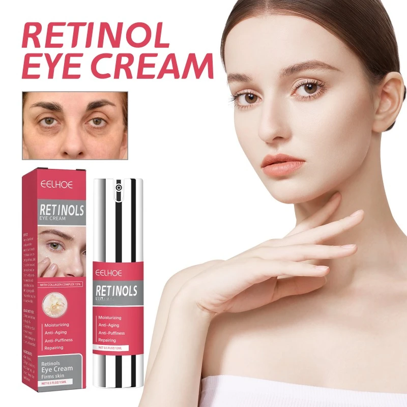 Crema de ojos con Retinol, antiarrugas, líneas finas, elimina las ojeras, elimina la hinchazón, blanquea la piel de los ojos, CUIDADO HIDRATANTE