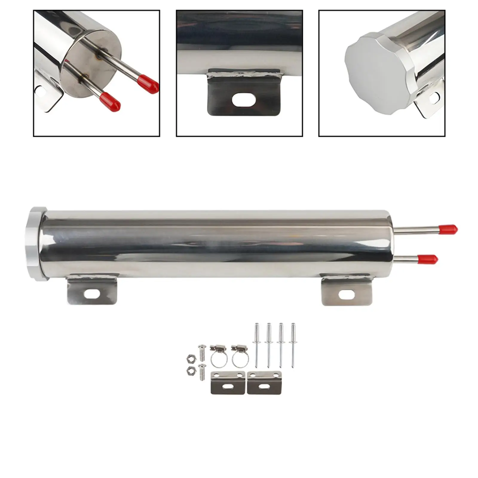 

Универсальная банка для перелива из нержавеющей стали, расширительный бак для охлаждающей жидкости радиатора, устойчивая к ржавчине бутылка для автомобильных аксессуаров
