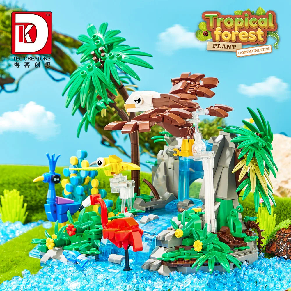 

New 6026 898pcs MOC Idea Tropical Forest Building Blocks Model Bird Bricks Assembling DIY Toys for Boys Birthday Gift Set