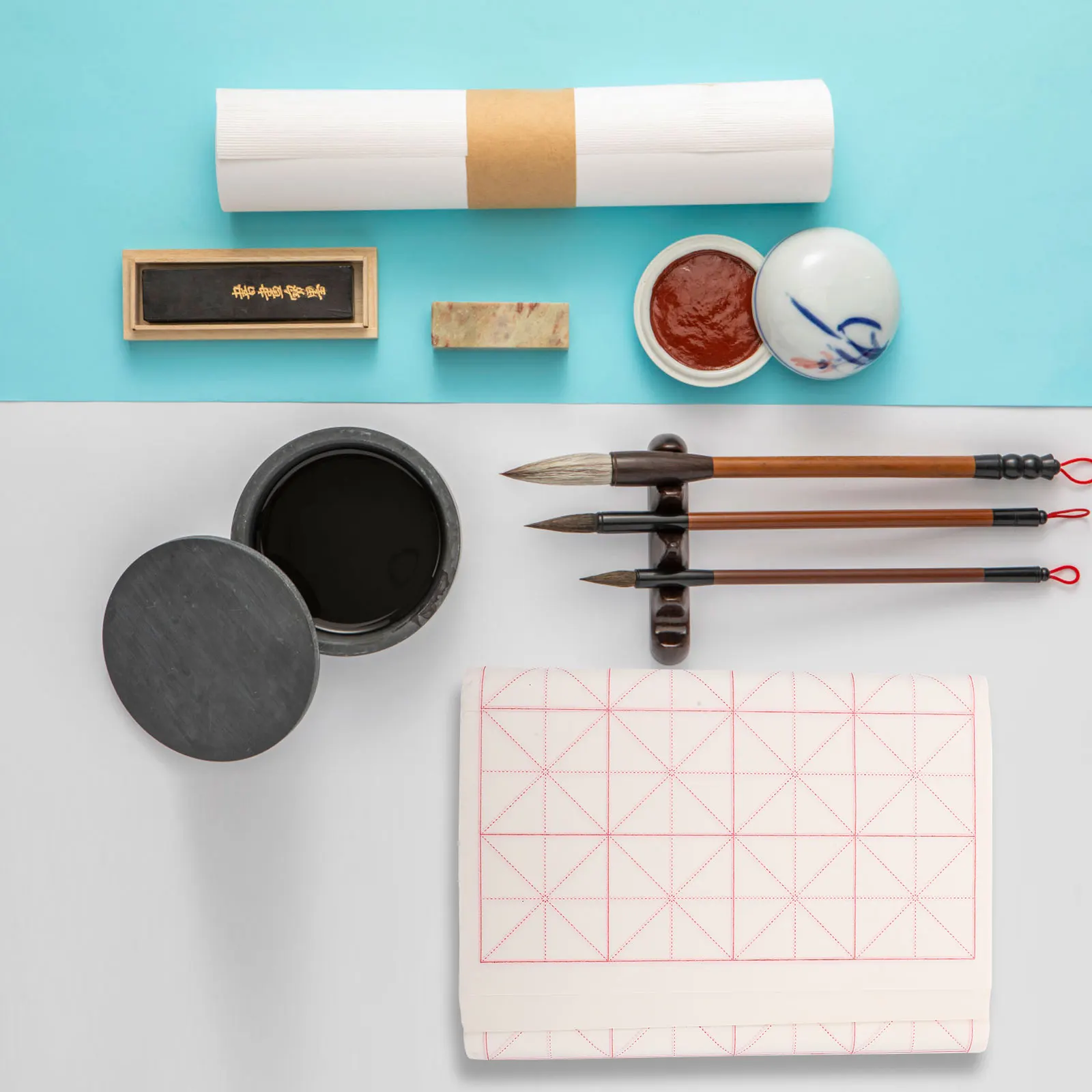 

100 Pcs Calligraphy Practice Calligraphy Paper Sheet Sheets Grid Writing Xuan Paper Art Tools Smooth Delicate