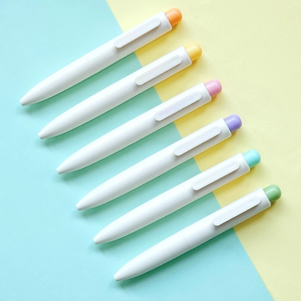 

40pcs Mini Color blocked Gel Pens Clickable Portable Pocket Pens Quick-Drying Ink Chubby Pen Korean School Stationery Wholesle