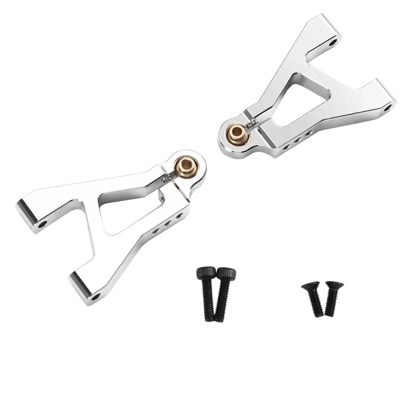 A63T-para MJX 1/14 escala RC coche actualización Kit de brazo oscilante inferior delantero-accesorios en plata (modelos 14301, 14302, 14303, 14304)