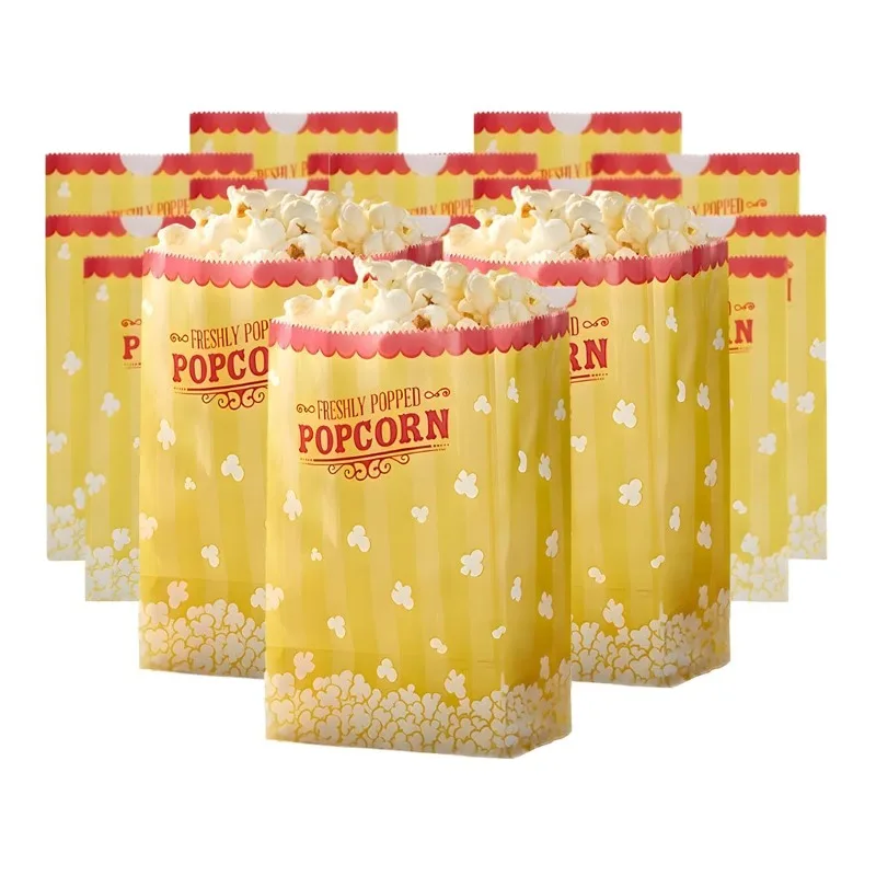 

3500 упаковок, 85 унций, одноразовый бумажный пакет для попкорна, контейнер для попкорна, индивидуальные сервировки, упаковки для закусок, идеально подходит для ночи кино, Th