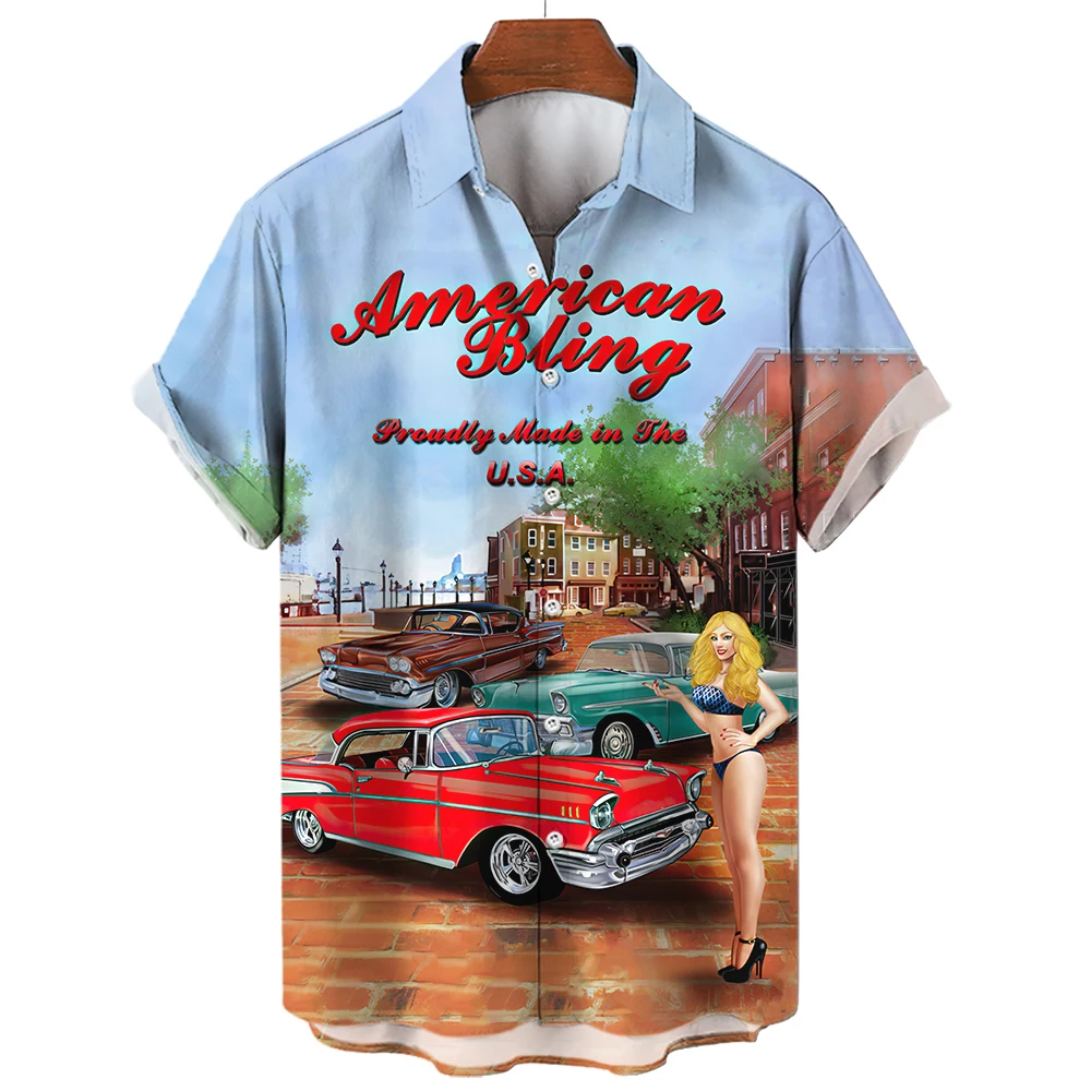 

Повседневный принт ort Sve irt, мужская свободная посадка, весна-лето, тонкая ткань, широкий воротник, молодежная молодежная одежда без железа