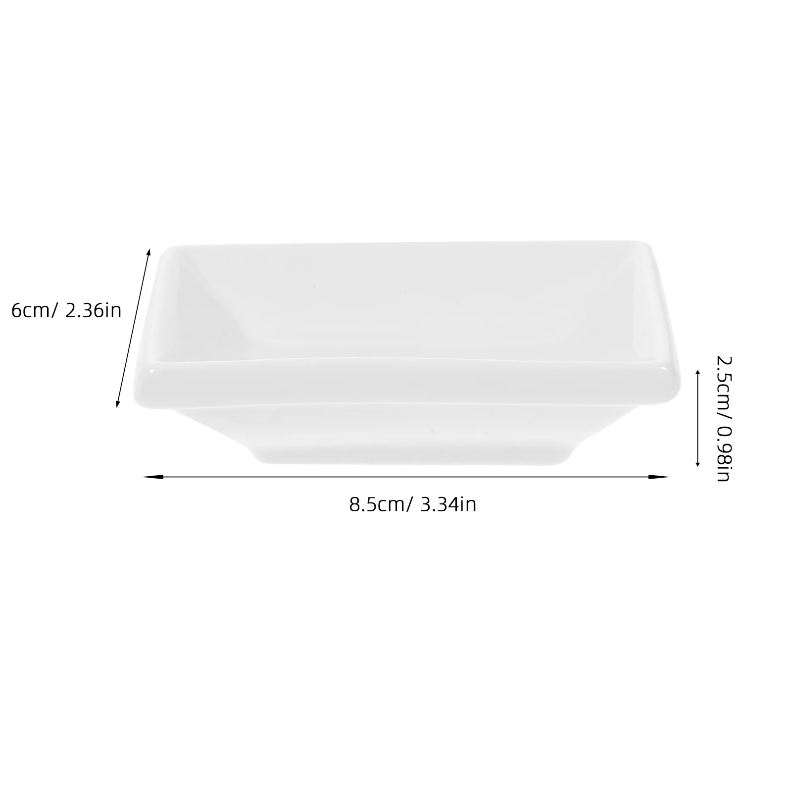 

6Pcs Ceramic Appetizer Serving Tray Small Snack Sauce Dishes Set for Spice Soy Sauce Individual Condiment Bowls Reusable