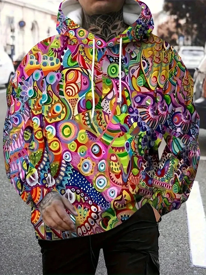 Impressão 3d arte psicodélica moletom com capuz masculino moda trippy pulôver moletom com capuz feminino plus size 6xl hoodies tops roupas