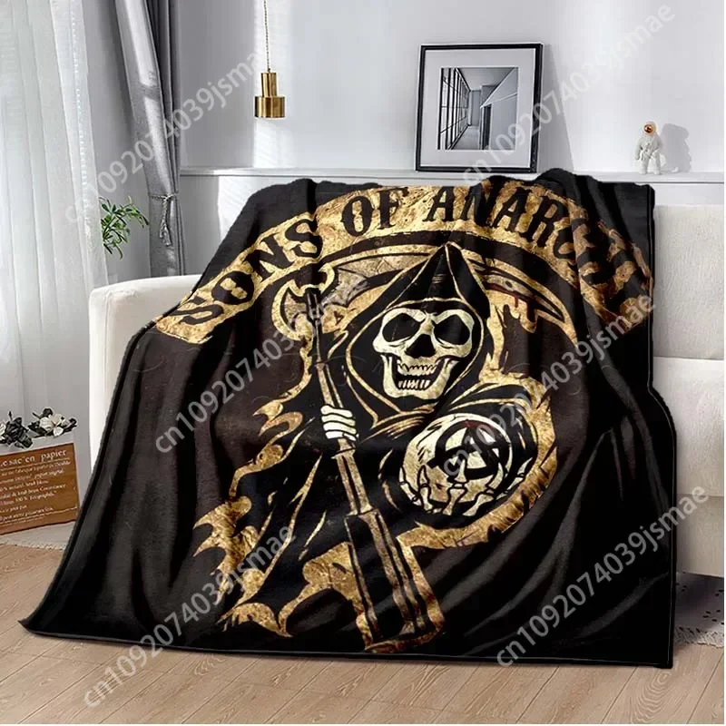 Jax Teller SONS OF ANARCHY Charlie Hunnam Throw Blanket Shawl Cloak Bedroom Living Room Sofa Manta Caliente Custom Blankets