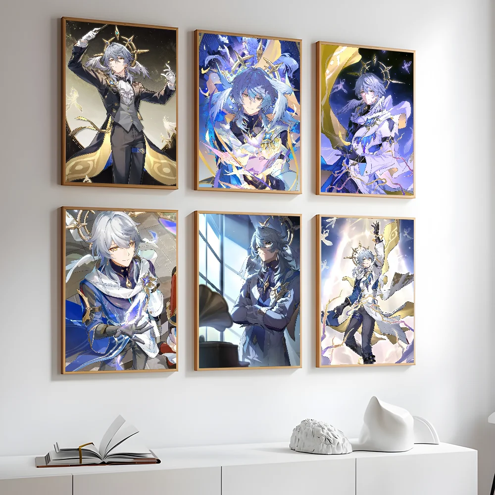 

Cartoon Game H-Honkai Star SundayS Poster Gift Wall Art Printing Waterproof Home Living Bed Room Decor