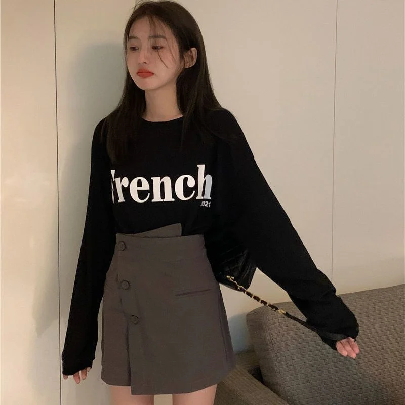 Minigonne per le donne Design asimmetrico Pure Summer Classic All-match Daily pizzicambicabea Женская Ulzzang Style Fashion Popular Ladies