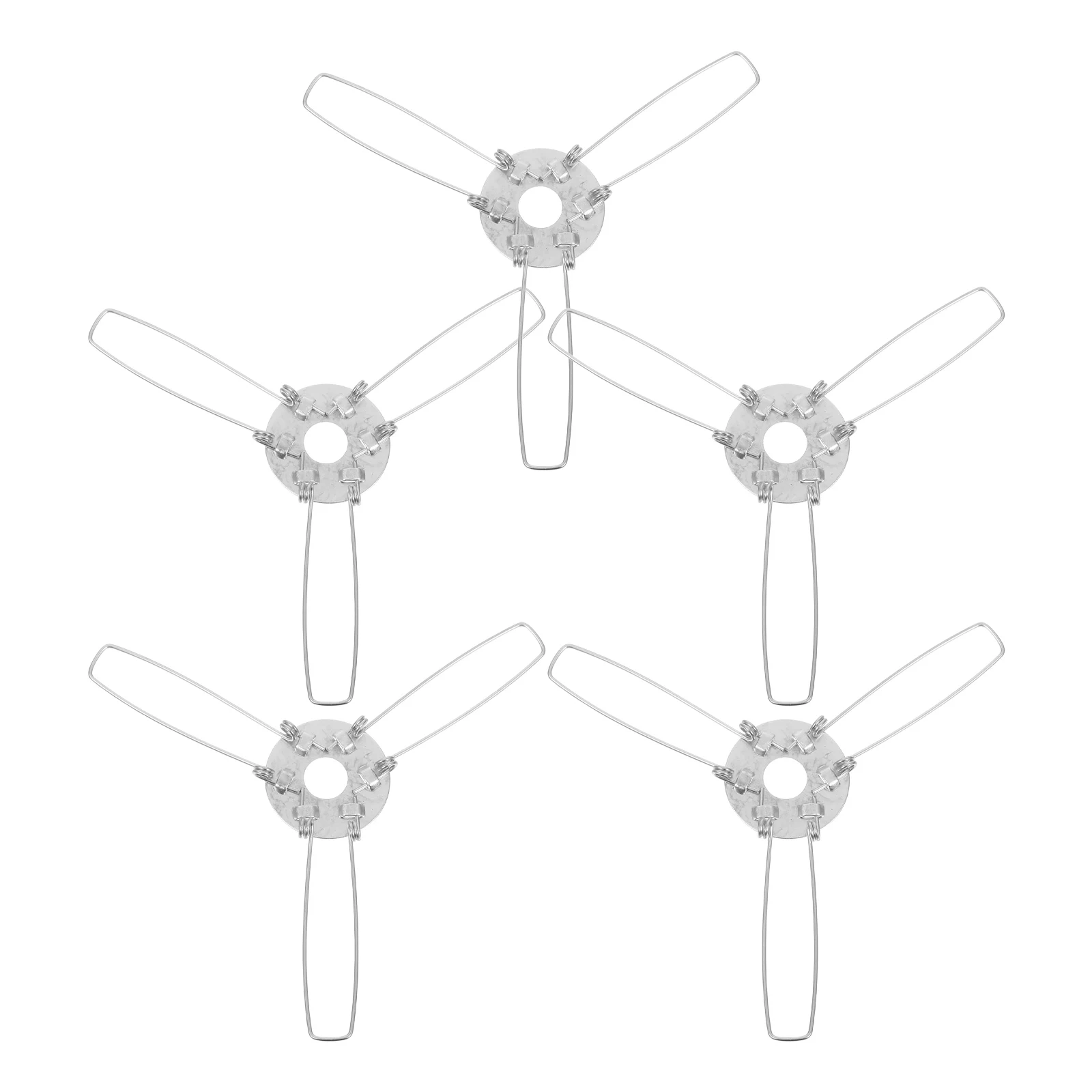 

5 Pcs Lamp Holder Spring Clip Parts Shade Fixators on Adapter Universal Shape Diy Galvanized Iron Downlight Clips