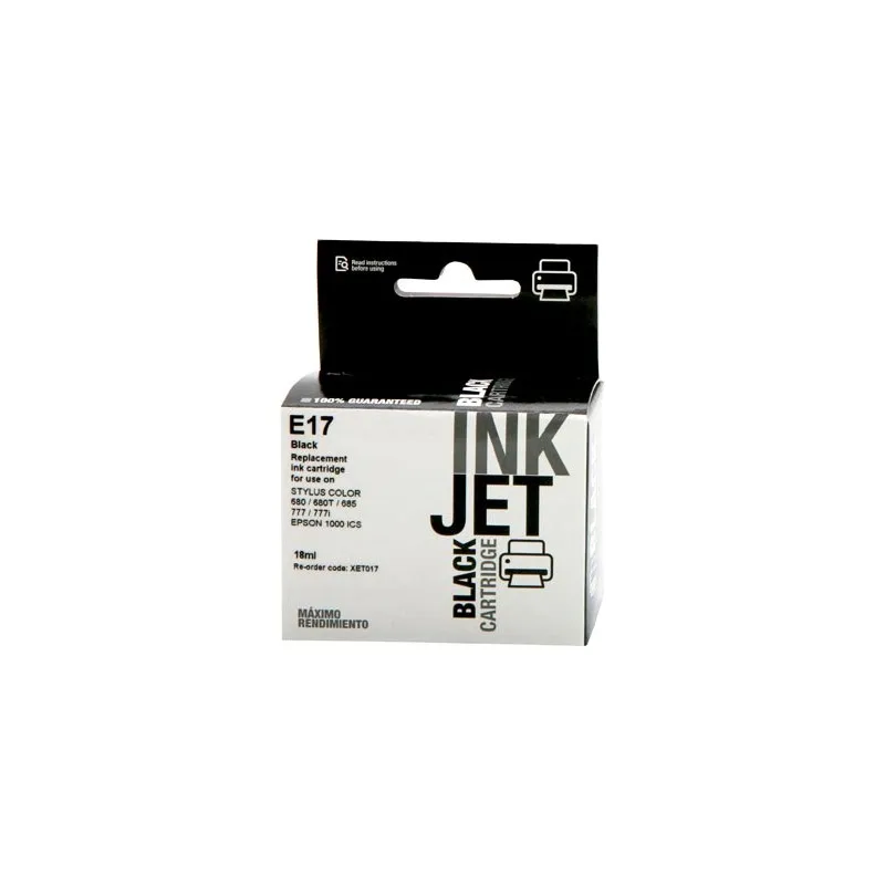 EPSON black alternative ink cartridge E17, replaces C13T01740110 XET017C imprimirbien.com