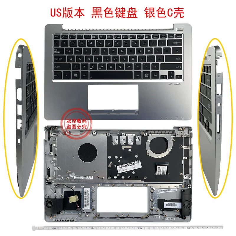 Klawiatura US/RU/UK/BR/SP/FR/English do laptopa ASUS X201 X202 X201E TP200S S200 S200E x202e Q200 Q200E X205T X205TA — zdjęcie 7