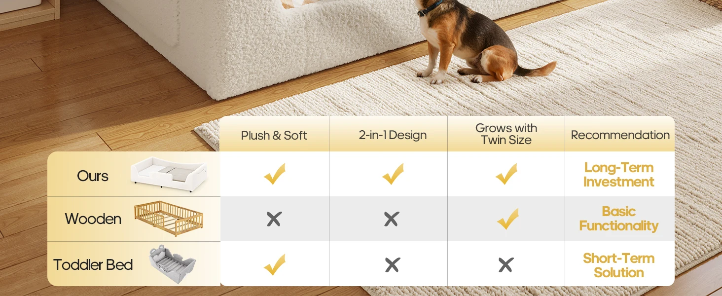 twin floor bed