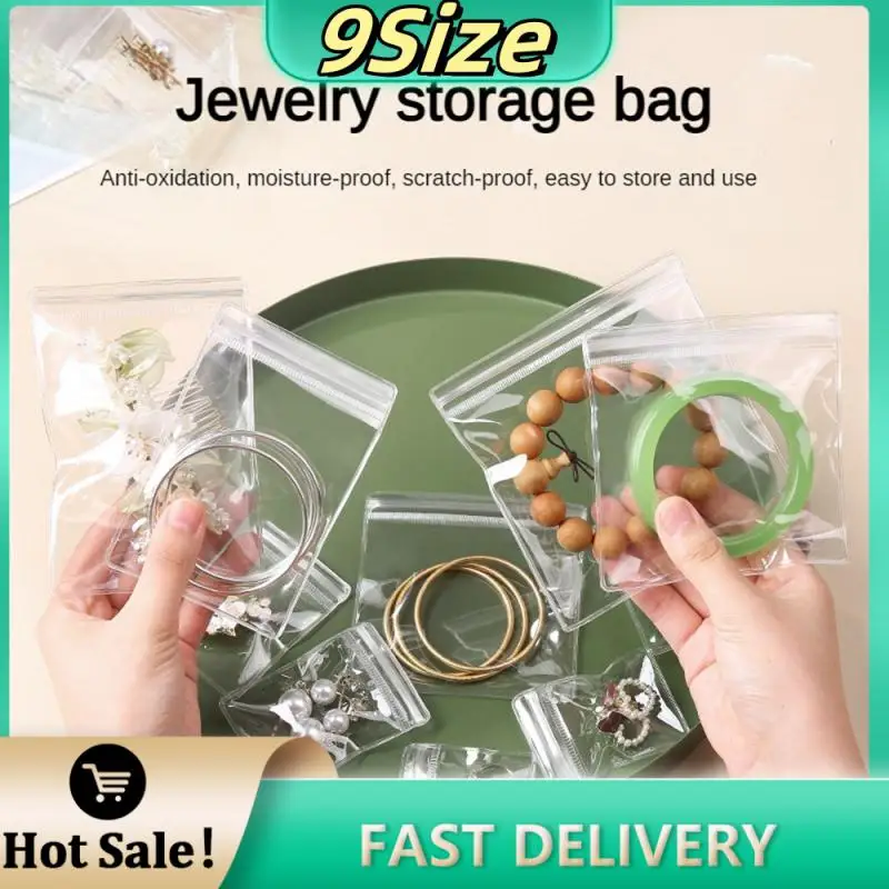 Transparent Jewelry Package Bags Thicken PVC Anti-Oxidation Organizer Display Packaging Storage Self Sealing Pouches Christmas