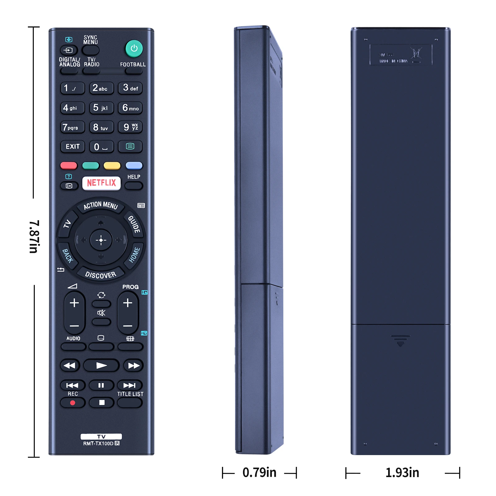 New RMT-TX100D For Sony HD TV Remote Control KDL-50W755C KDL-50W756C FW-55X8570C