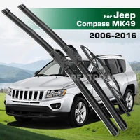 GREATROAD limpiaparabrisas LHD y RHD juego de limpiaparabrisas delantero y trasero para Jeep Compass MK49 2006 - 2016 cepillos de ventana de parabrisas