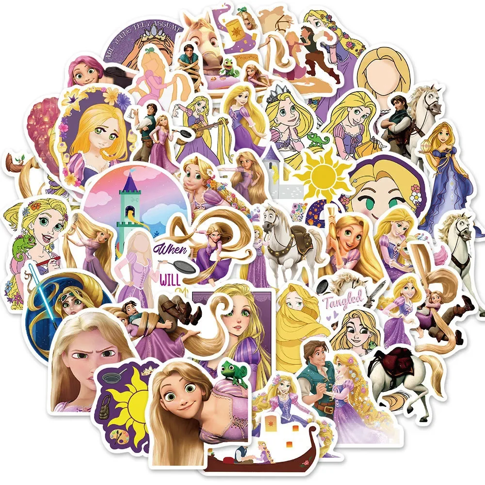 10/30/50PCS Disney Tangled Rapunzel Stickers Cute Princess Aesthetic Decals Graffiti Notebook Diary Guitar Kawaii Anime Sticker