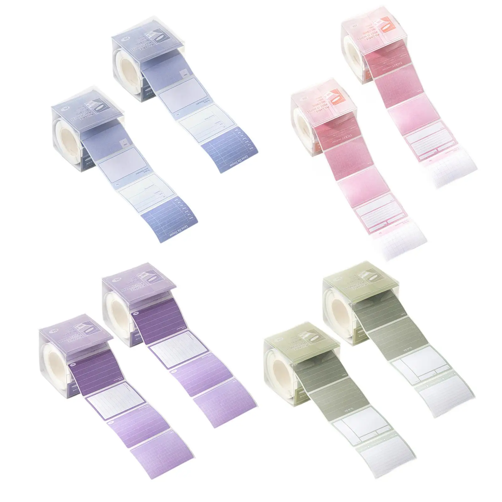 2Pcs Popup Sticky Note Tapes Pull Out Sticky Notes for Jotting Down Quick Reminders Message Shopping List Memorandum to Do Lists