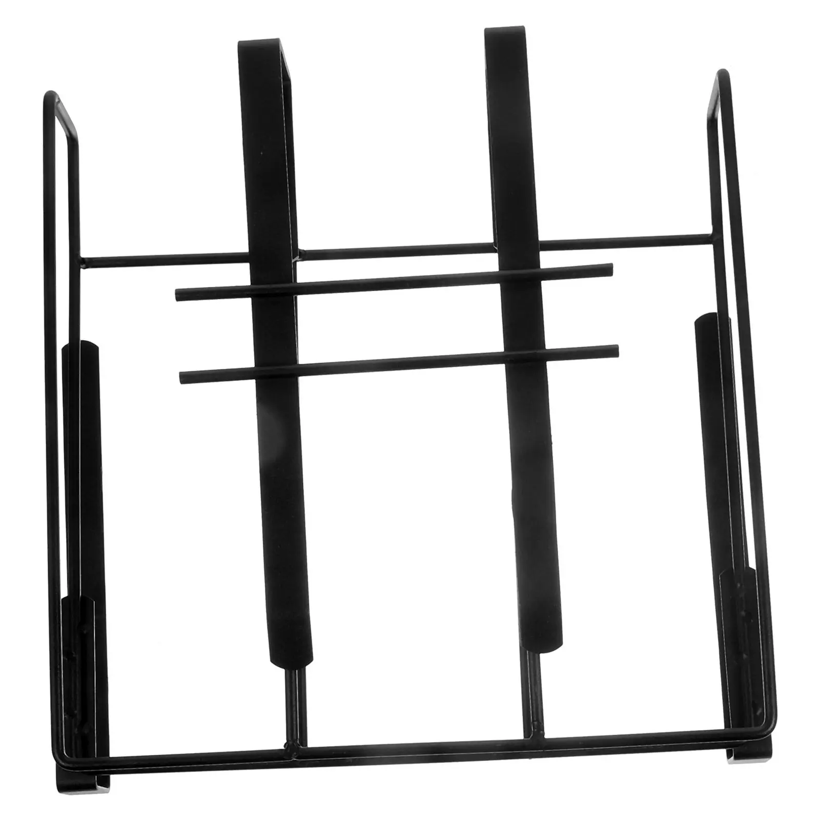 

Heavy Duty Stainless Steel Under Cabinet Storage Rack for Cutting Boards Pot Lids Mugs and Kitchen Supplies Organize Countertop