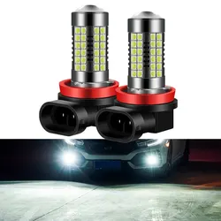 2pcs H7 H11 HB4 9006 HB3 9005 LED Bulbs 3030 Chips 54SMD 12v White for Car Fog Lights Bulb Car Driving Running Lamp Auto Led