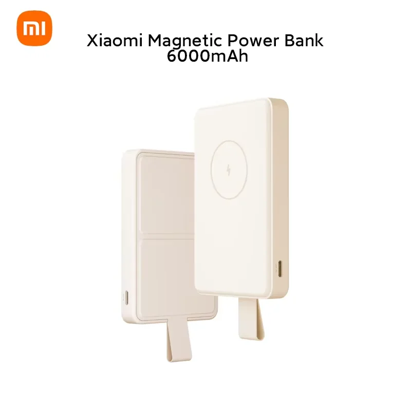 Xiaomi Magnetic Wireless Power Bank 2 6000mAh WPB0620MI Qi 2.0 15W Wireless Charger For iPhone 13 14 15 Pro Mag-safe Charging