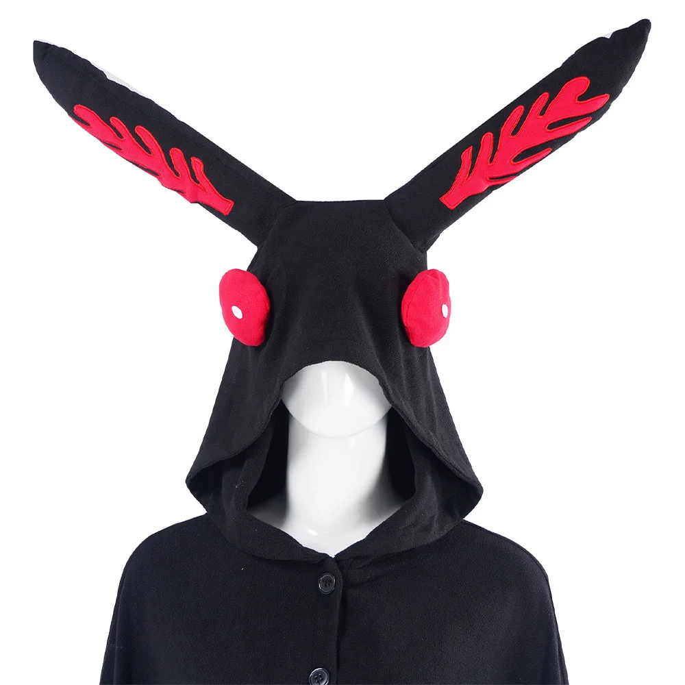 Halloween Cosplay Moth Man Coak guanto Abiti per adulti di sesso femminile Travestimento per feste Gioco di ruolo Costume Abiti Outfit Carnevale di Halloween