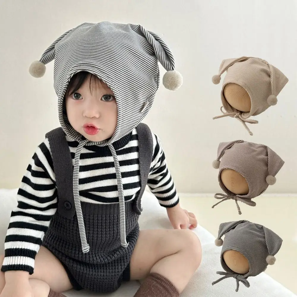 

Korean Cute Baby Fetal Cap Cat Ear Soft Newborn Beanie Hat Tie Strap Sweet Infant Bonnet Hat Toddler