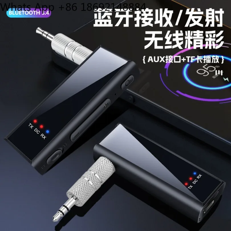 Bluetooth 5.4 Adapter Bluetooth Audio Receiver Transmitter 2-in-1 Audio Receiver TF Card Reading Car Hands-Free