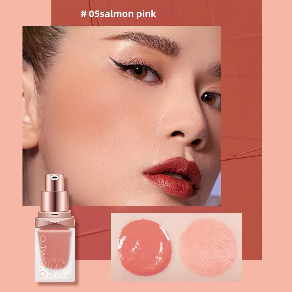 Fard liquido 4 tonalità rosa rosa pigmento alto trucco guancia a lunga durata finitura naturale per cosmetici di bellezza da donna