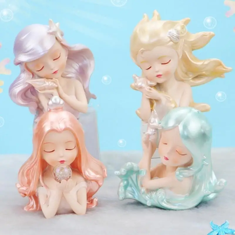 

D46E ,Ocean Girl Epoxy Resin Casting Molds for Aromatherapys Table Ornament Silicone Molds for Candle Making