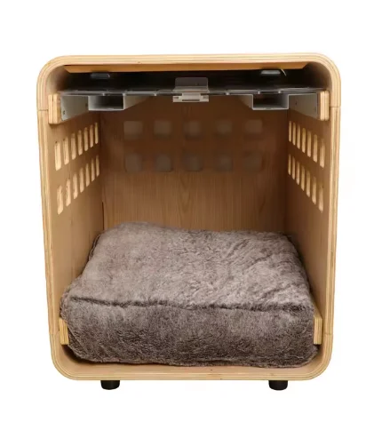 Cage Soft Dog Sliding Door Furniture Style Wood Wooden Wire Pet Home House Indoor Rustic Kennel Fable Dog Crate