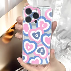 Overlapping Love Phone Case For IPhone 16 15 14 13 12 11 Pro Max Cover For Iphone X XS XR 7 8 Plus SE 2020 Cover Case Funda