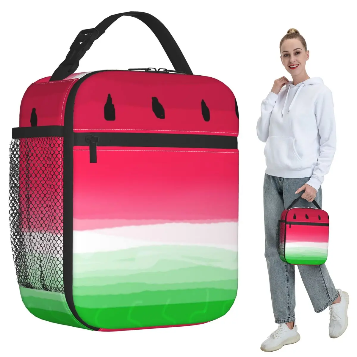 

Летняя термосумка для еды с изображением арбуза для детей, школьный ланч-бокс, портативный контейнер для обедов