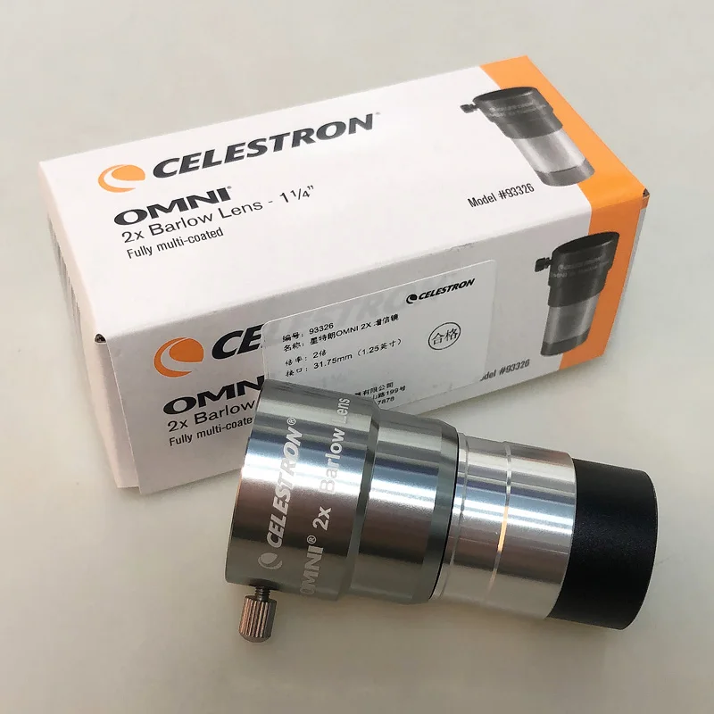 Celestron  Accessory 2x Barlow Eyepiece  for  Astronomical Telescope Celestron Omni Series 1-1/4 2x Barlow