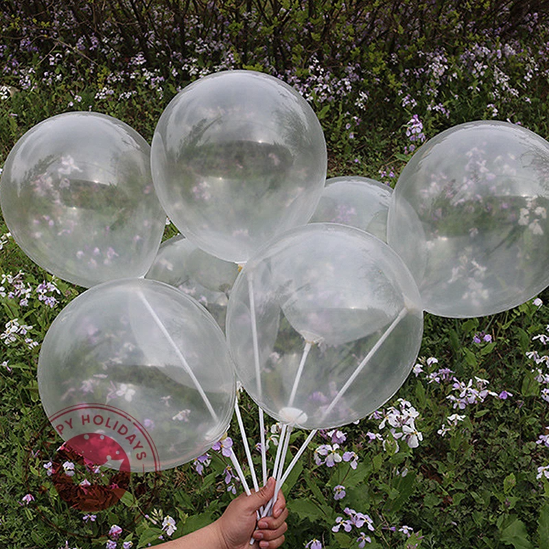 

5-36inch Thickened Round Transparent Balloons Happy Birthday Decoration Wedding Arrangement New Year Baby Shower Globos Kids Toy