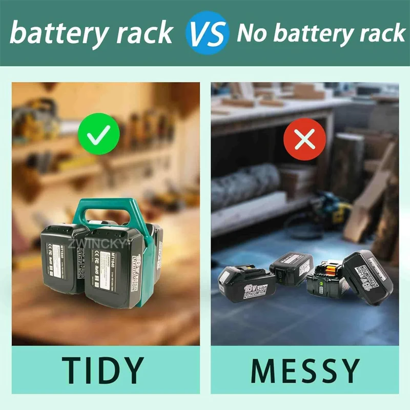 4 Slots Battery Mount Holder Portable Storage Rack Basket Bracket Holder For Makita 18V Battery Drop-resistant Battery Holder