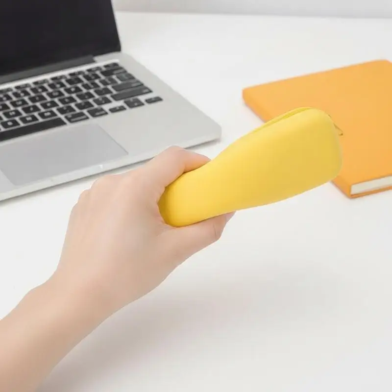 Large Capacity Silicone Pencil Case - Soft Waterproof Rubber Pen Pouch & Durable School Stationery Organizer