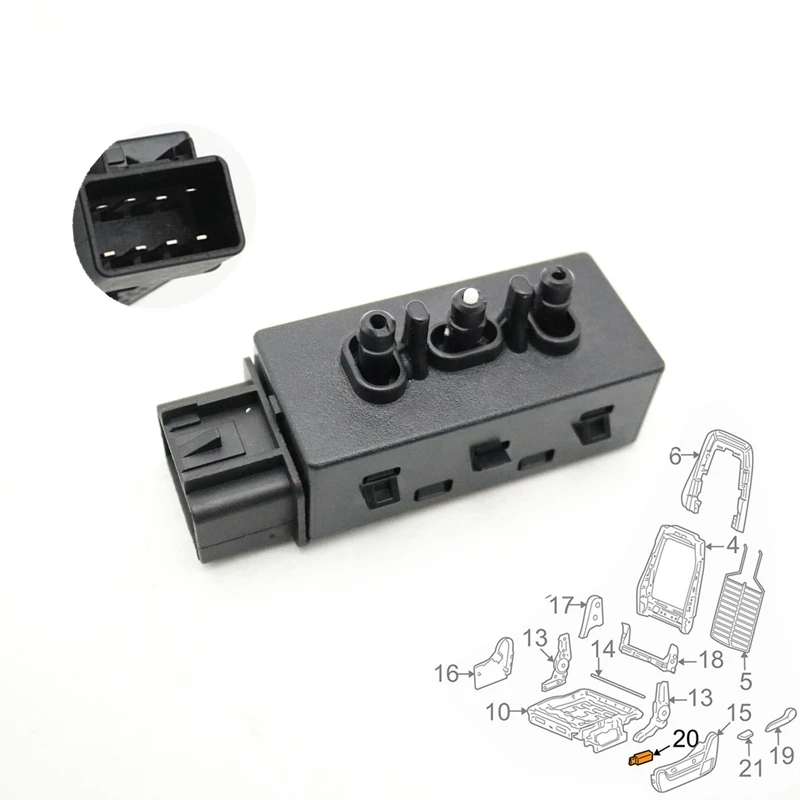 

12451495 Новый Регулируемый переключатель сиденья для Chevrolet GMC Sierra Yukon 1500 2500 3500 HD для Cadillac Buick LHF 6 Way